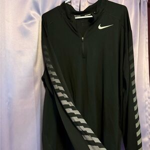 Nike Black & Silver Quarter Zip Long Sleeve Reflective Activewear